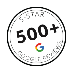 150 plus 5 star Google reviews badge